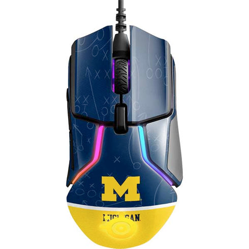 University of Michigan Jersey Split SteelSeries Rival 600 Gaming Mouse Skin