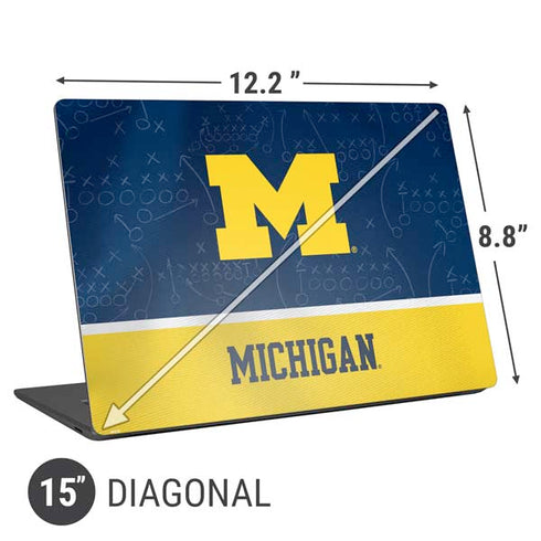 University of Michigan Jersey Split Universal Laptop 15in (12.2 x 8.8in) Skin