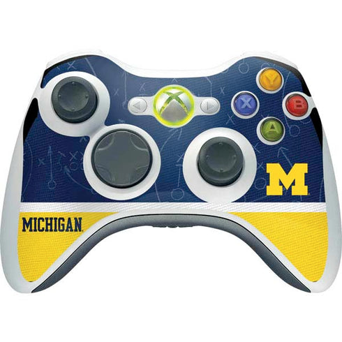 University of Michigan Jersey Split Xbox 360 Wireless Controller Skin