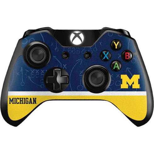 University of Michigan Jersey Split Xbox One Controller Skin