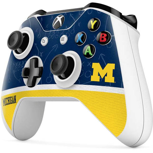 University of Michigan Jersey Split Xbox One S All-Digital Edition Bundle Skin