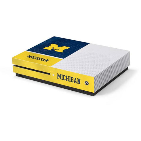 University of Michigan Jersey Split Xbox One S Console Skin