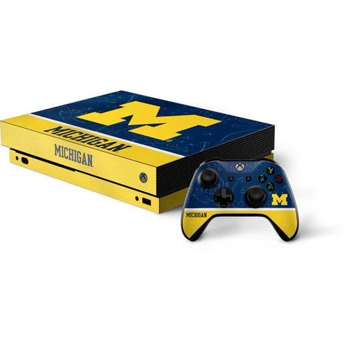 University of Michigan Jersey Split Xbox One X Bundle Skin