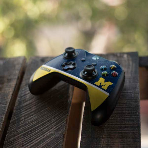 University of Michigan Jersey Split Xbox One X Controller Skin