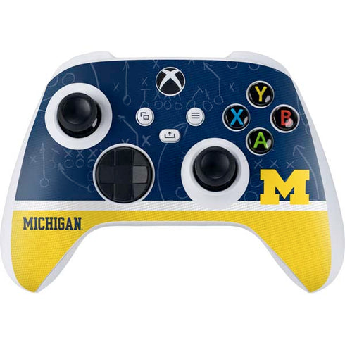 University of Michigan Jersey Split Xbox Series S Controller Skin
