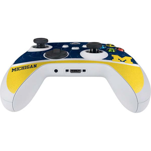 University of Michigan Jersey Split Xbox Series S Controller Skin