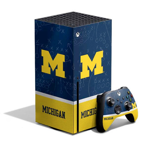 University of Michigan Jersey Split Xbox Series X Skins