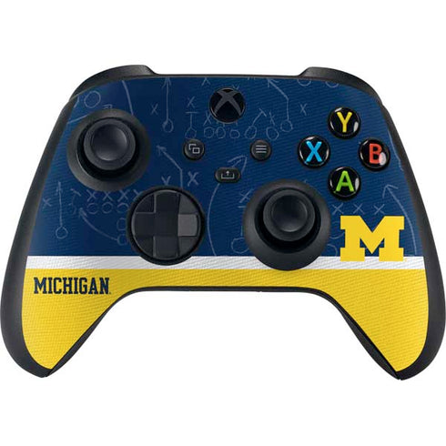 University of Michigan Jersey Split Xbox Series X Controller Skin