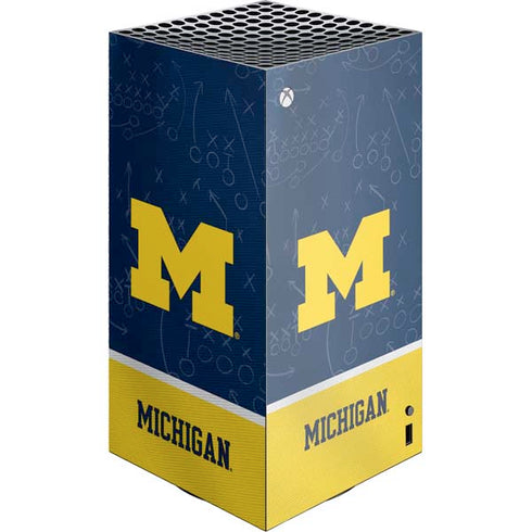 University of Michigan Jersey Split XBox Series X Digital Edition Console Skin