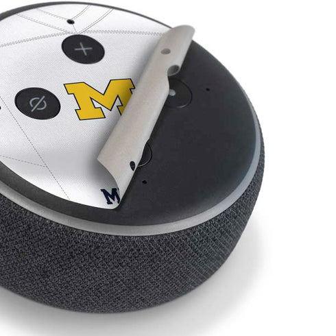 University of Michigan White Jersey Amazon Echo Dot Skin