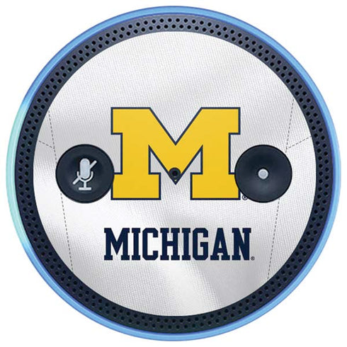 University of Michigan White Jersey Amazon Echo Skin