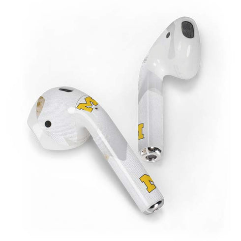 University of Michigan White Jersey Apple AirPods 2 Skin