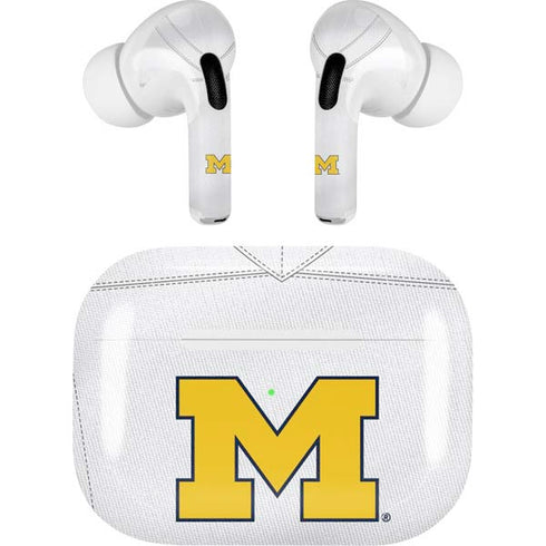 University of Michigan White Jersey Apple AirPods Pro Skin
