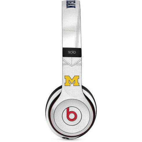 University of Michigan White Jersey Beats Solo 2 Wireless Skin