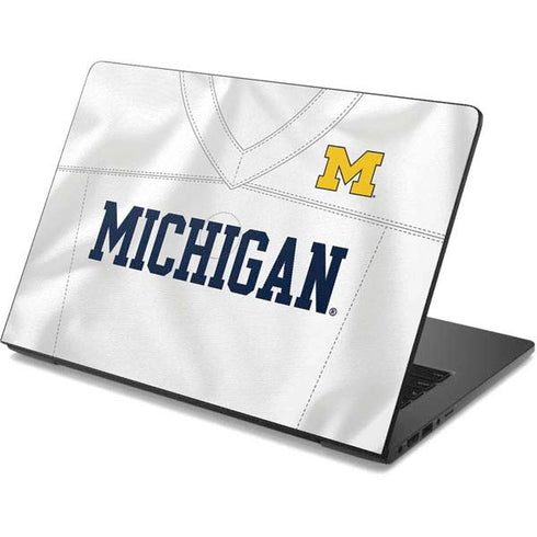 University of Michigan White Jersey Dell Chromebook Skin
