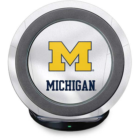 University of Michigan White Jersey Fast Charge Wireless Charging Stand Skin