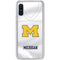 University of Michigan White Jersey Galaxy A10e Clear Case