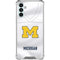 University of Michigan White Jersey Galaxy A13 5G Clear Case