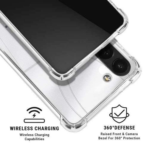 University of Michigan White Jersey Galaxy A13 5G Clear Case