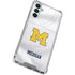 University of Michigan White Jersey Galaxy A14 5G Clear Case