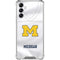 University of Michigan White Jersey Galaxy A15 5G Clear Case