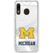 University of Michigan White Jersey Galaxy A20 Clear Case