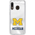 University of Michigan White Jersey Galaxy A20 Clear Case