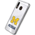 University of Michigan White Jersey Galaxy A20 Clear Case