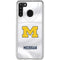 University of Michigan White Jersey Galaxy A21 Clear Case