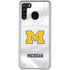 University of Michigan White Jersey Galaxy A21 Clear Case