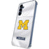 University of Michigan White Jersey Galaxy A35 5G Clear Case