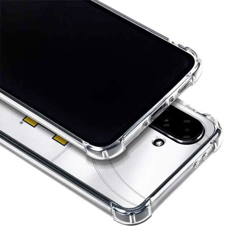 University of Michigan White Jersey Galaxy A36 5G Clear Case