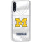 University of Michigan White Jersey Galaxy A50 Clear Case