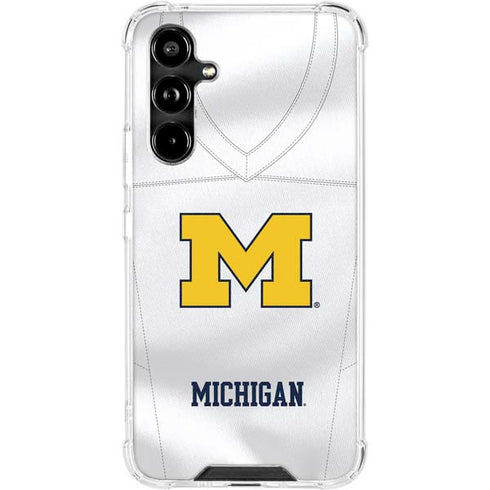 University of Michigan White Jersey Galaxy A54 5G Clear Case