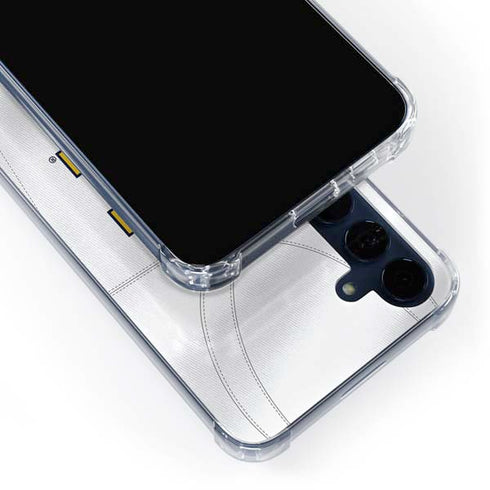 University of Michigan White Jersey Galaxy A55 5G Clear Case