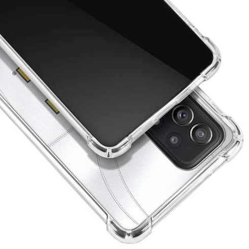 University of Michigan White Jersey Galaxy A72 5G Clear Case
