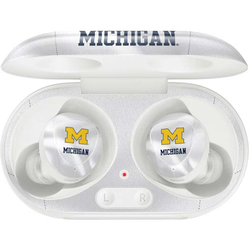 University of Michigan White Jersey Galaxy Buds Plus Skin