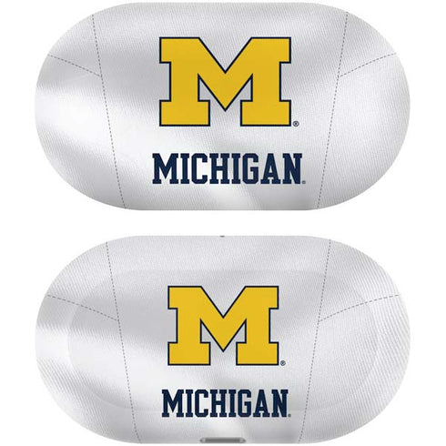 University of Michigan White Jersey Galaxy Buds Plus Skin