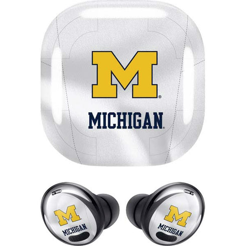 University of Michigan White Jersey Galaxy Buds Pro Skin