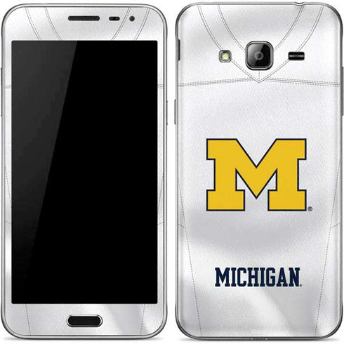 University of Michigan White Jersey Galaxy J3 Skin
