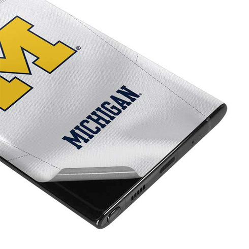 University of Michigan White Jersey Galaxy Note 10 Plus Skin