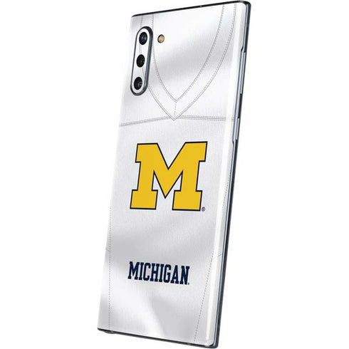 University of Michigan White Jersey Galaxy Note 10 Skin