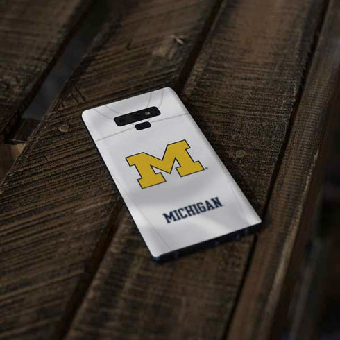University of Michigan White Jersey Galaxy Note 9 Skin