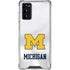 University of Michigan White Jersey Galaxy Note20 5G Clear Case