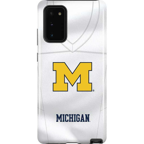 University of Michigan White Jersey Galaxy Note20 5G Pro Case