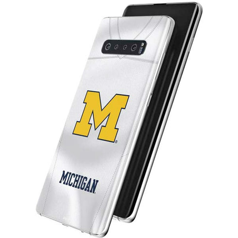 University of Michigan White Jersey Galaxy S10 Plus Skin