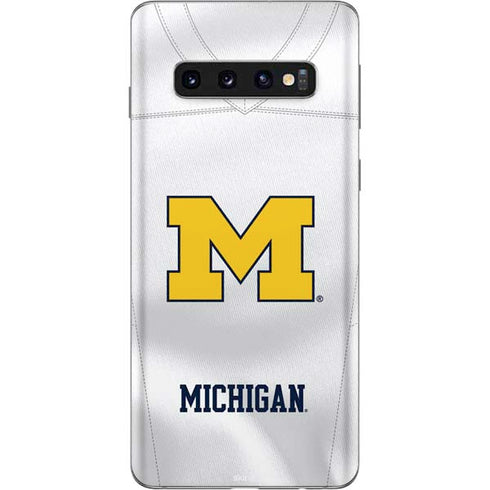 University of Michigan White Jersey Galaxy S10 Skin