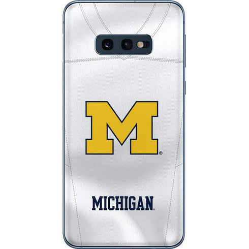 University of Michigan White Jersey Galaxy S10e Skin