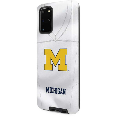 University of Michigan White Jersey Galaxy S20 Plus Pro Case