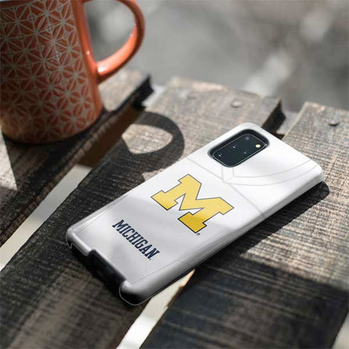 University of Michigan White Jersey Galaxy S20 Plus Pro Case